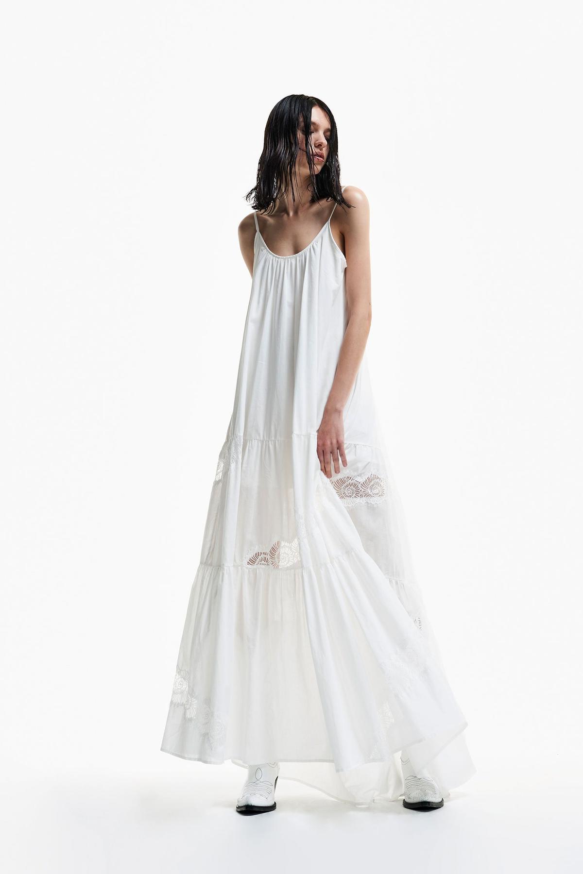 Abiti Lunghi Vestito Lungo Bianco Twin Set Floral Abito Lungo